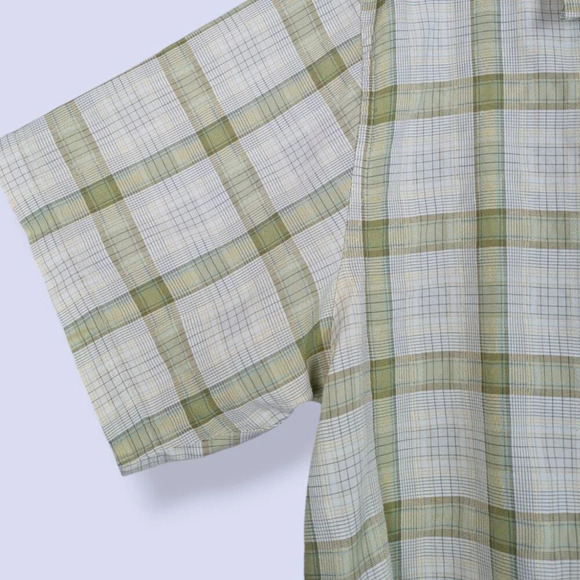 Avia Green Plaid Short Sleeve Shirt - Picture 3 of 7